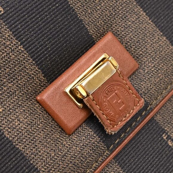 Fendi Black PVC Pequin 2way Handbag - Picture 5 of 12